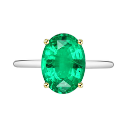 Smaragd Schmuckstein-Ring – GIA-Zertifiziert 4 Karat 14 Karat