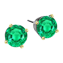Natürlicher GIA-Geprüft Kolumbianischer Smaragd Gemstone Earring