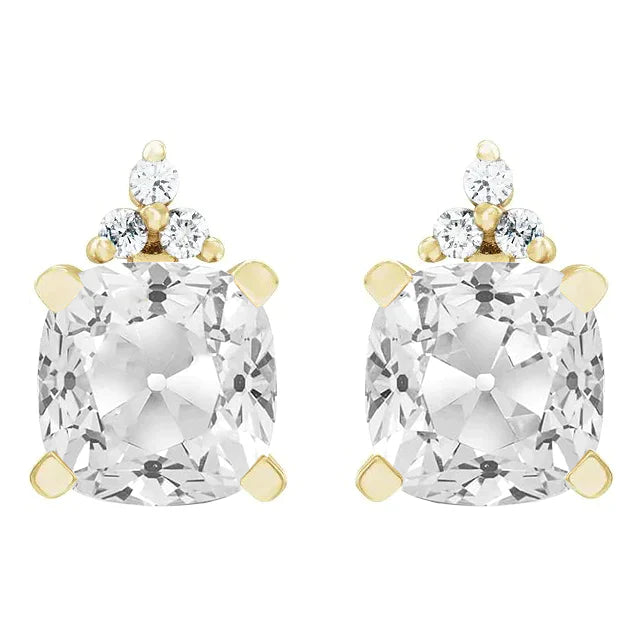 Ohrringe 14K Gelbgold mit Brillant – Frontansicht