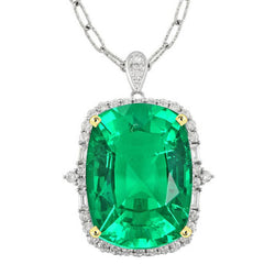 GIA-Zertifiziert Smaragd Stein-Halskette 4,50 Karat