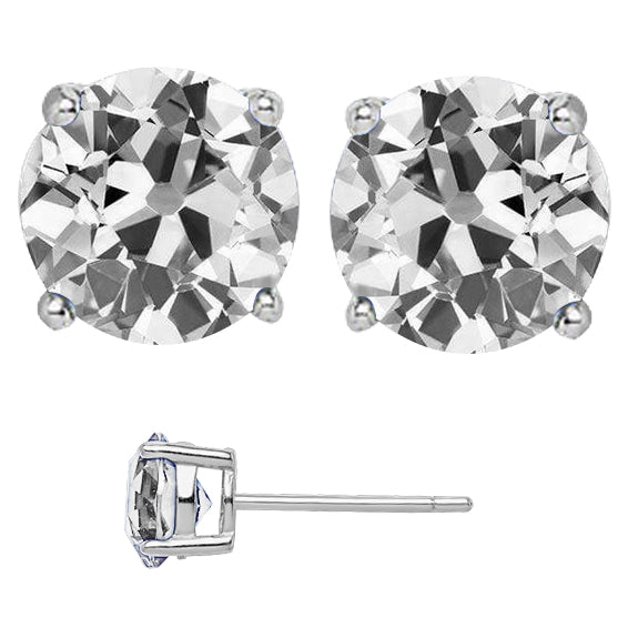 Naturreiner Diamant Ohrhänger 8 Karat 14K Weißgold – Hauptansicht