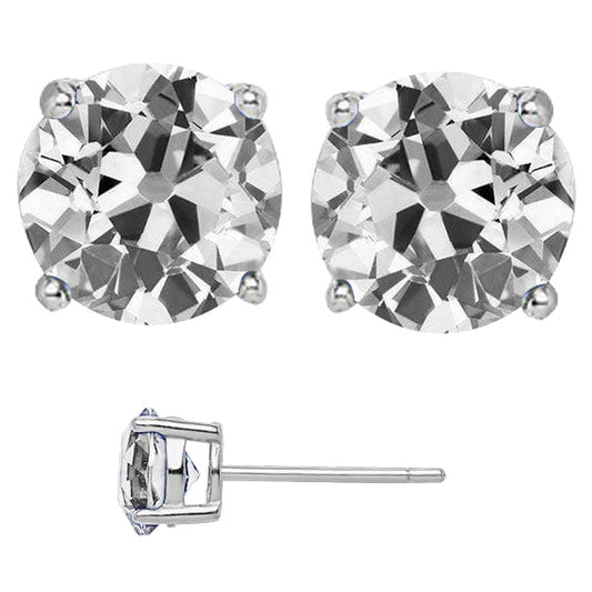Naturreiner Diamant Ohrhänger 8 Karat 14K Weißgold – Hauptansicht