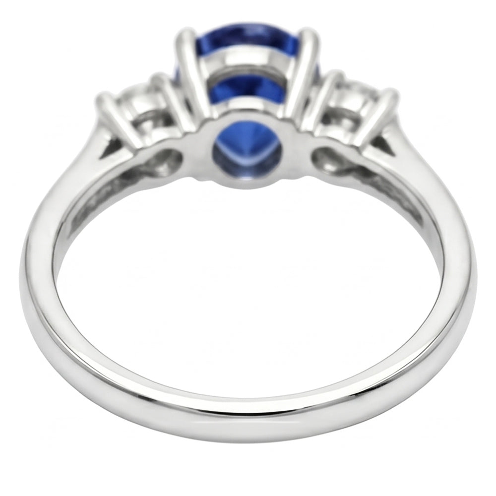 echter round diamant 4.20Karat ring Profilansicht