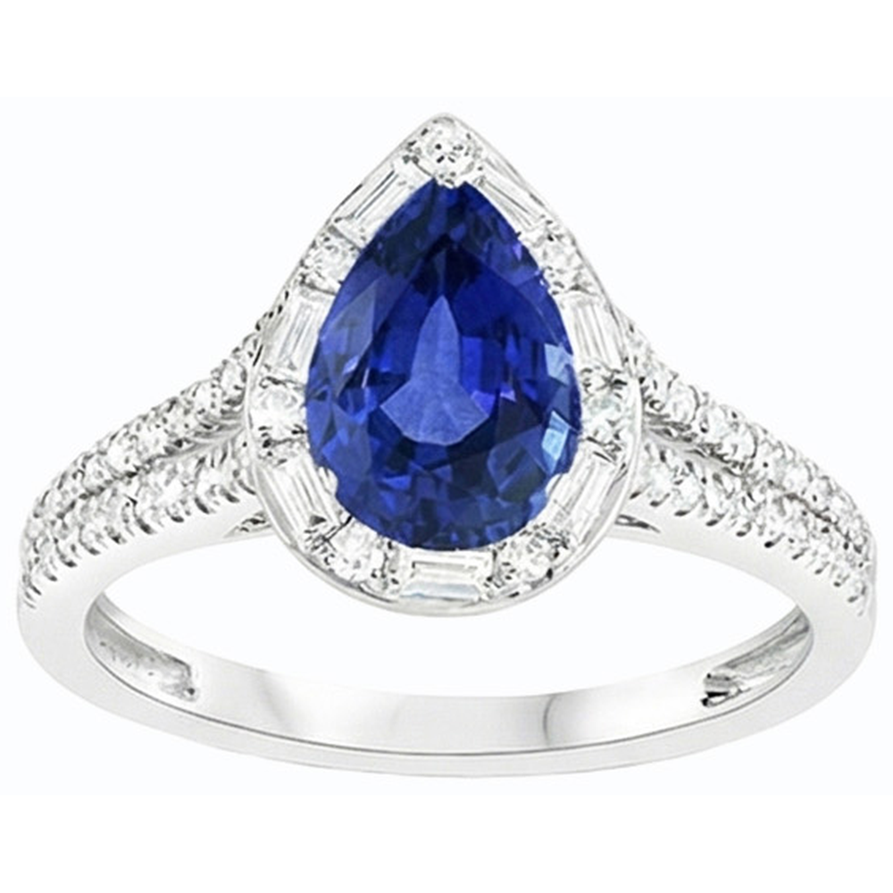 echter baguette diamant 5Karat ring Profilansicht