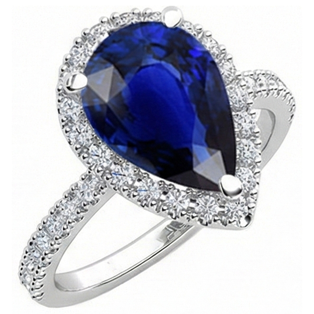 echter round diamant 5Karat ring Draufsicht