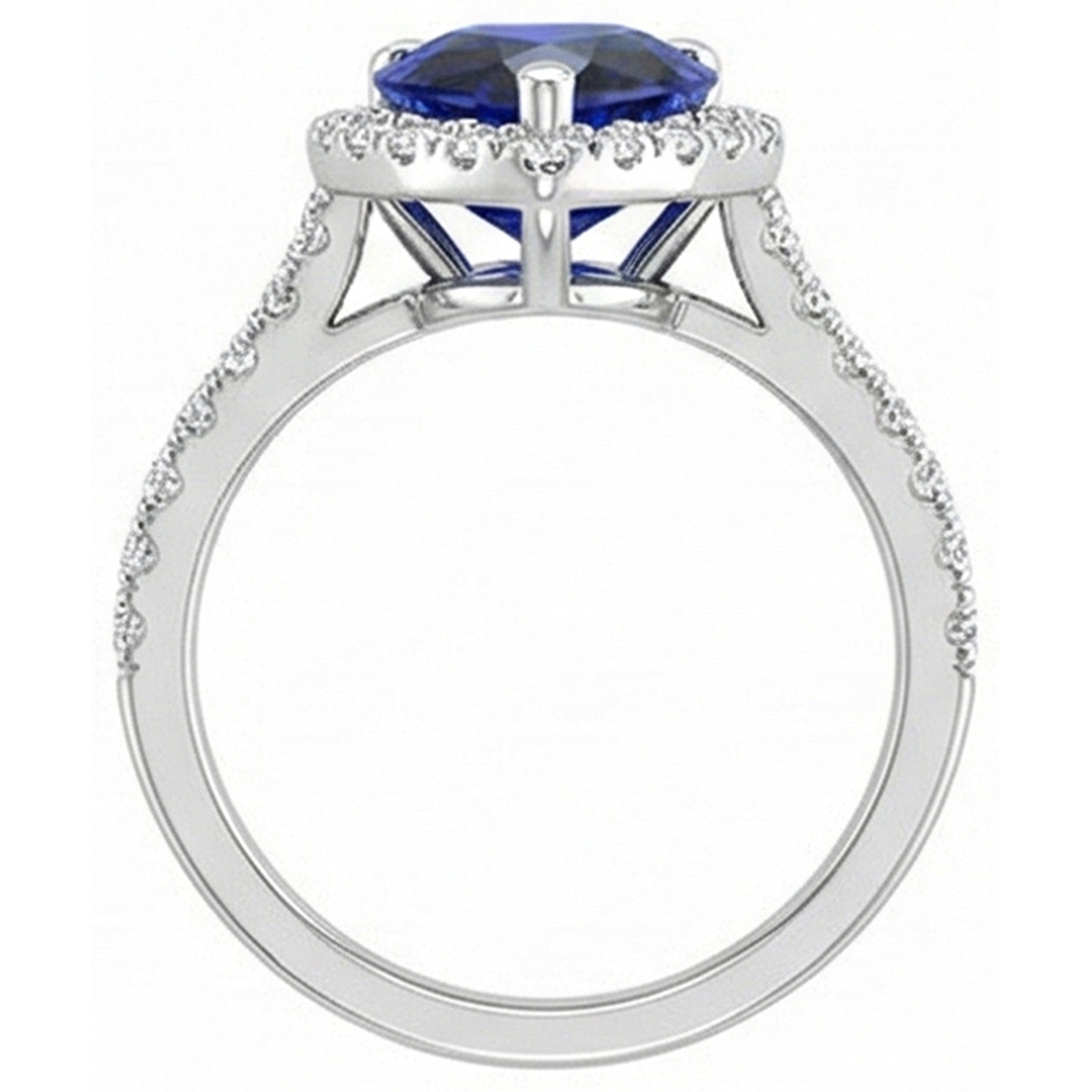 echter round diamant 5Karat ring auf Weiß