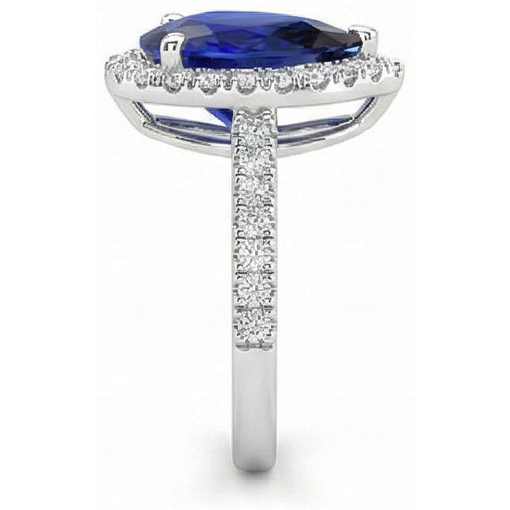 echter round diamant 5Karat ring Profilansicht