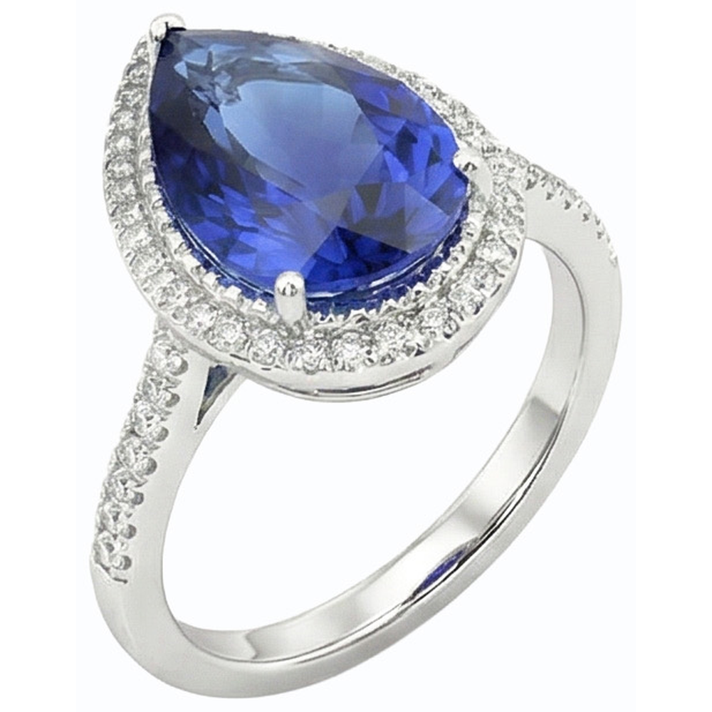 echter round diamant 4Karat ring Detailansicht