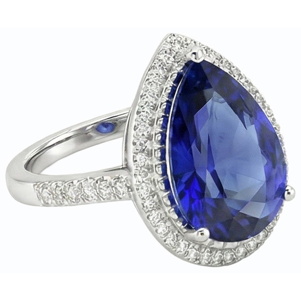 echter round diamant 4Karat ring Draufsicht