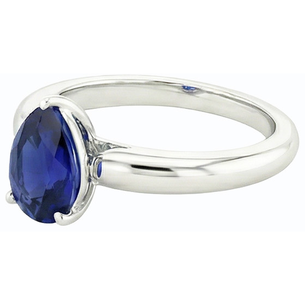 echter pear diamant 2.50Karat ring Draufsicht