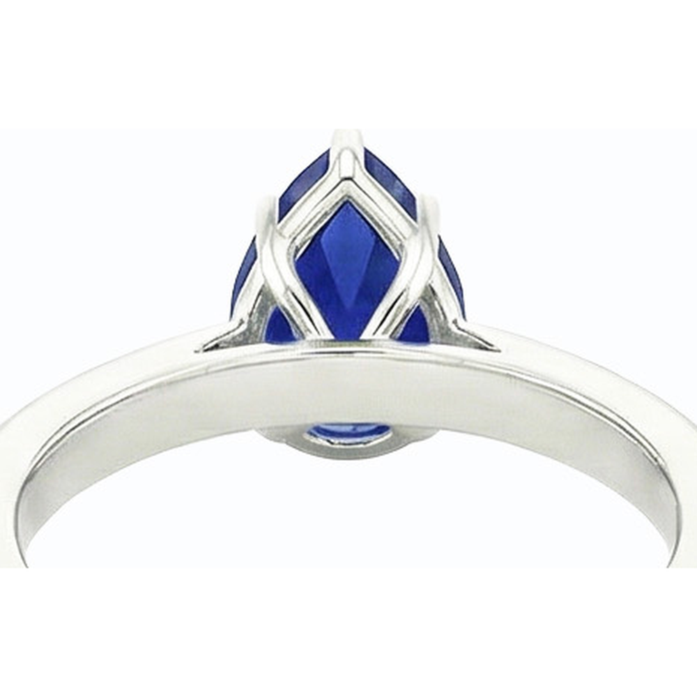 echter pear diamant 2.50Karat ring Profilansicht