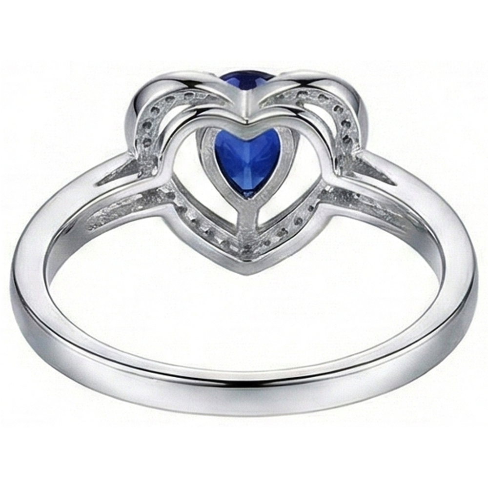 Birne Sri Lanka Saphir und runder Diamant 2,25 Karat Ring