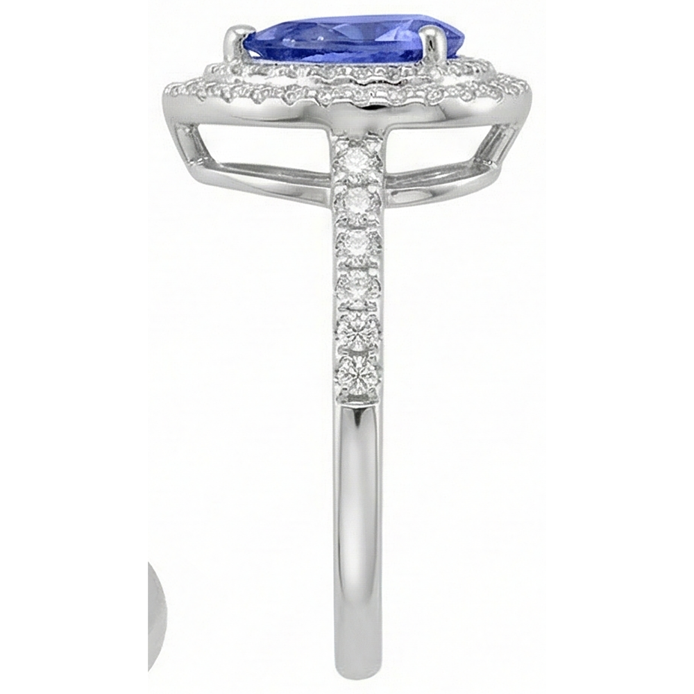 echter round diamant 5.25Karat ring Profilansicht