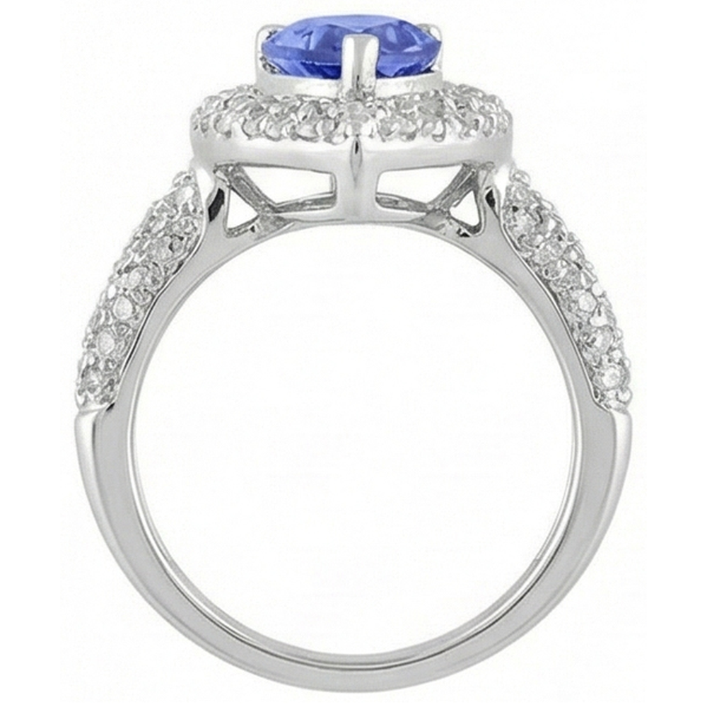 echter round diamant 4.40Karat ring auf Weiß