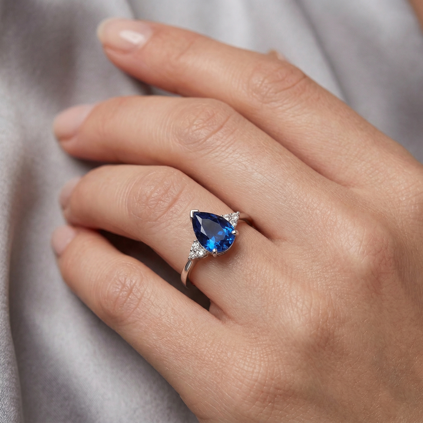 echter round diamant 1.85Karat ring mit Diamantbesatz