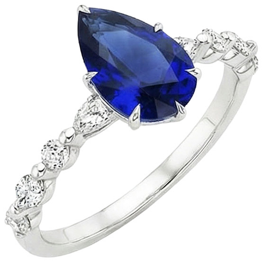 echter round diamant 5Karat ring Seitenansicht