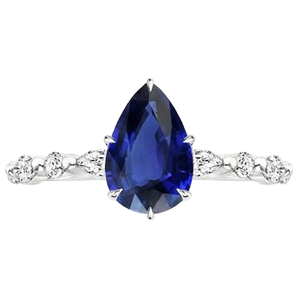 echter round diamant 5Karat ring Profilansicht
