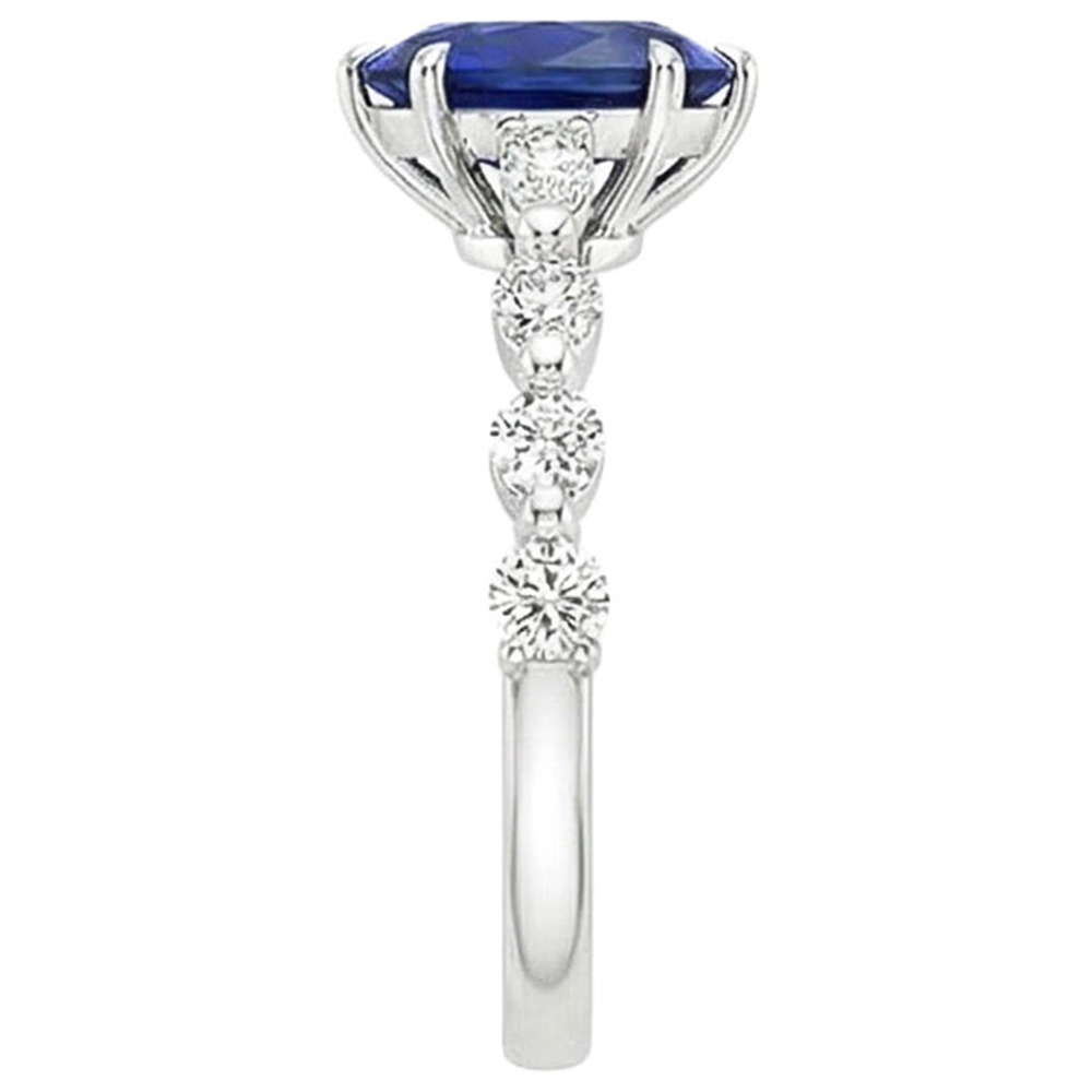 echter round diamant 5Karat ring auf Weiß