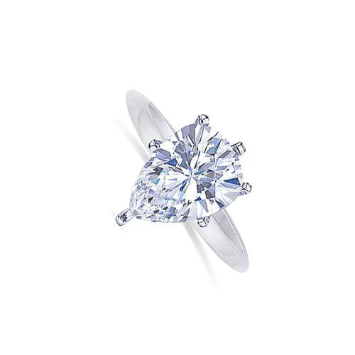 Birnen-Echt Diamant-Solitärring