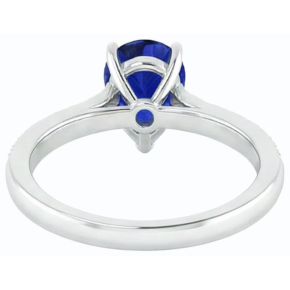echter round diamant 3Karat ring Draufsicht