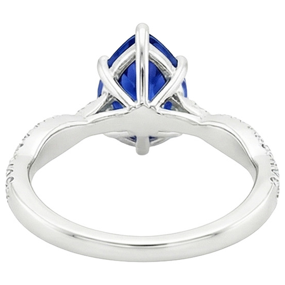 echter round diamant 5.50Karat ring Draufsicht