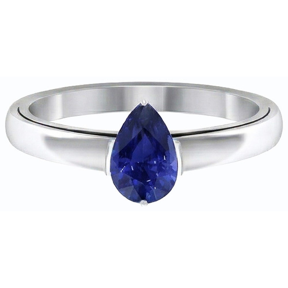 echter pear diamant 1.50Karat ring auf Weiß