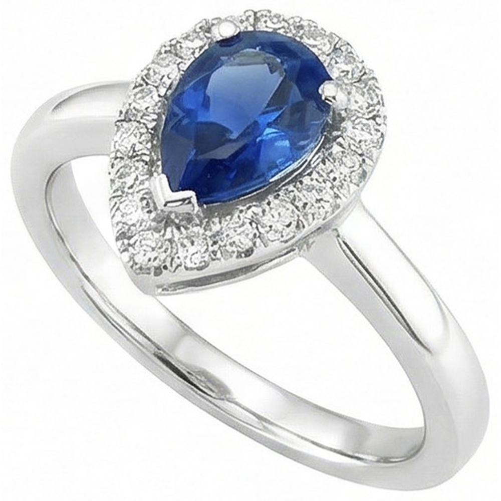 echter round diamant 3.30Karat ring Draufsicht