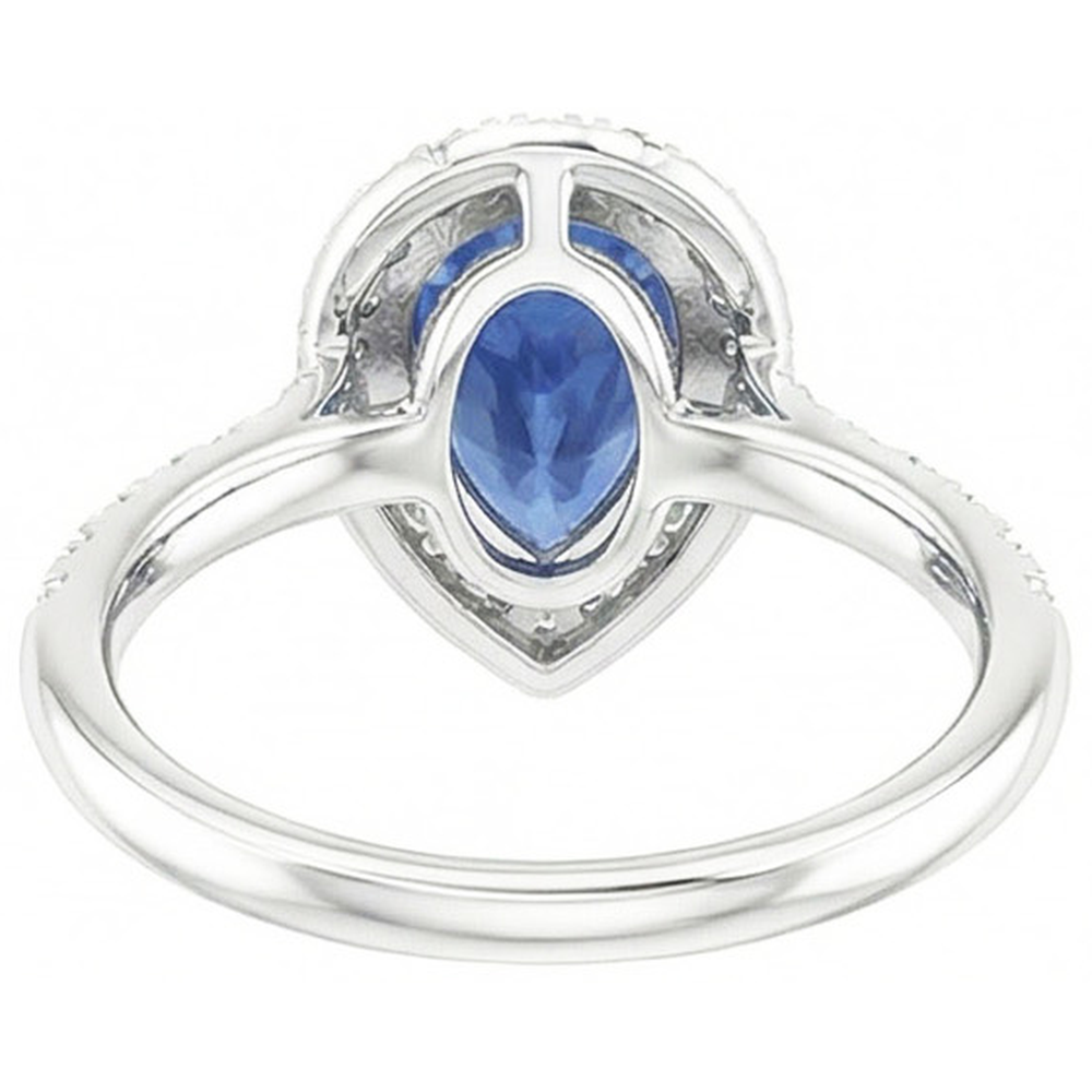 echter round diamant 4Karat ring Draufsicht