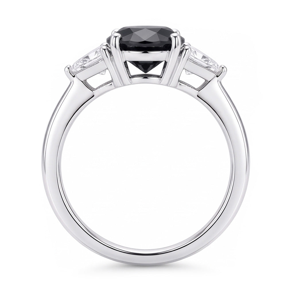 Black Friday Verlobungsring-Angebote 3,6 Karat echter runder Diamant Trillant Dreistein 14 Karat Weißgold