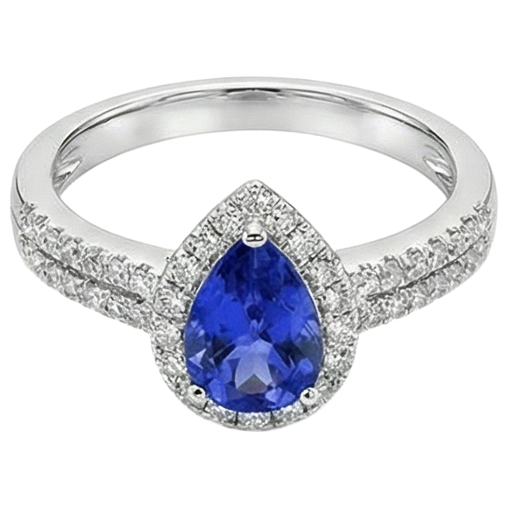 echter round diamant 4.75Karat ring Draufsicht