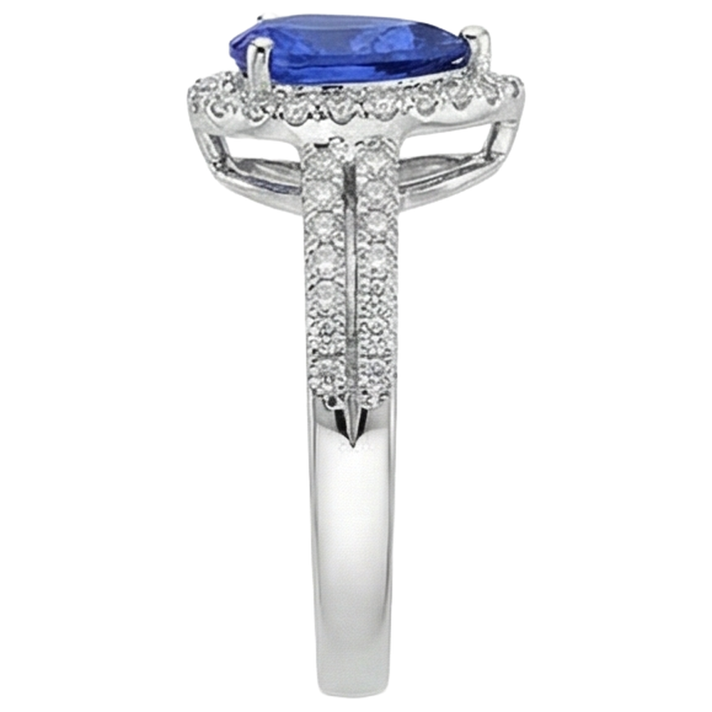 echter round diamant 4.75Karat ring Profilansicht