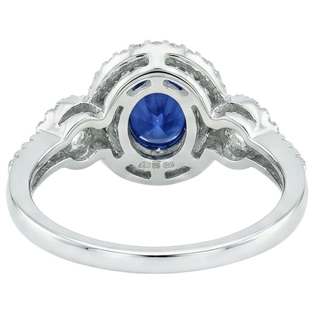 echter oval diamant 2.75Karat ring Profilansicht