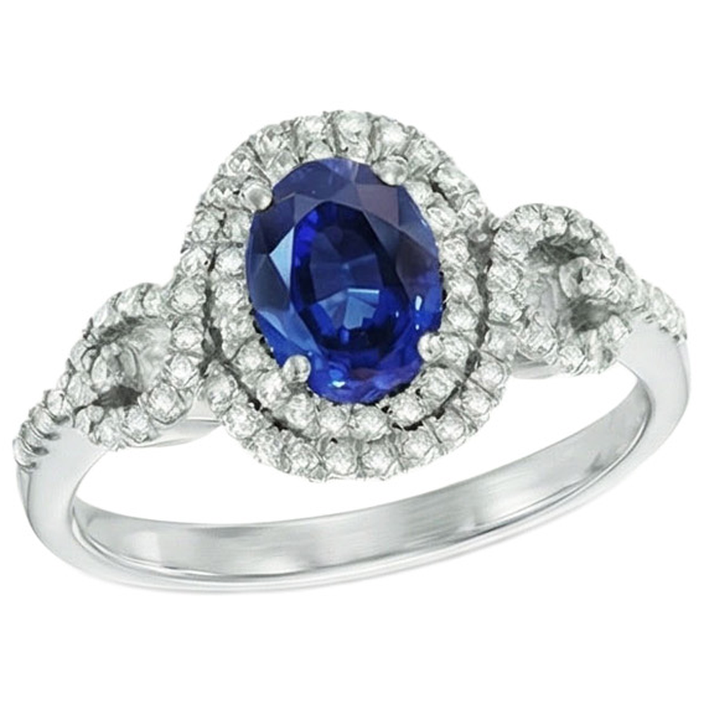 echter oval diamant 2.75Karat ring Detailansicht