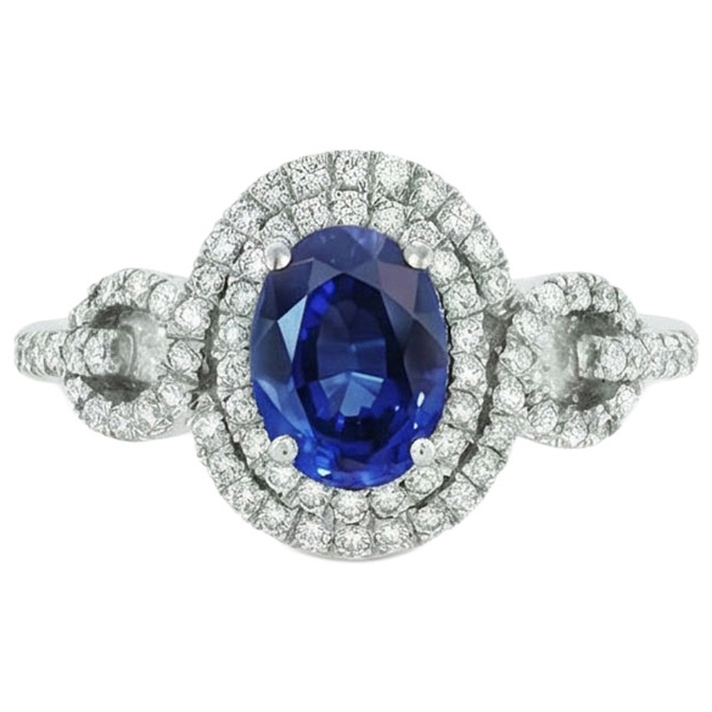 echter oval diamant 2.75Karat ring Seitenansicht