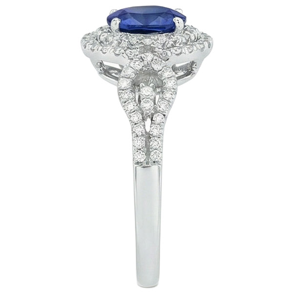 echter oval diamant 2.75Karat ring Draufsicht