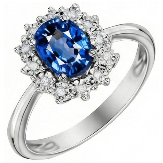echter oval diamant 3Karat ring Vorderansicht