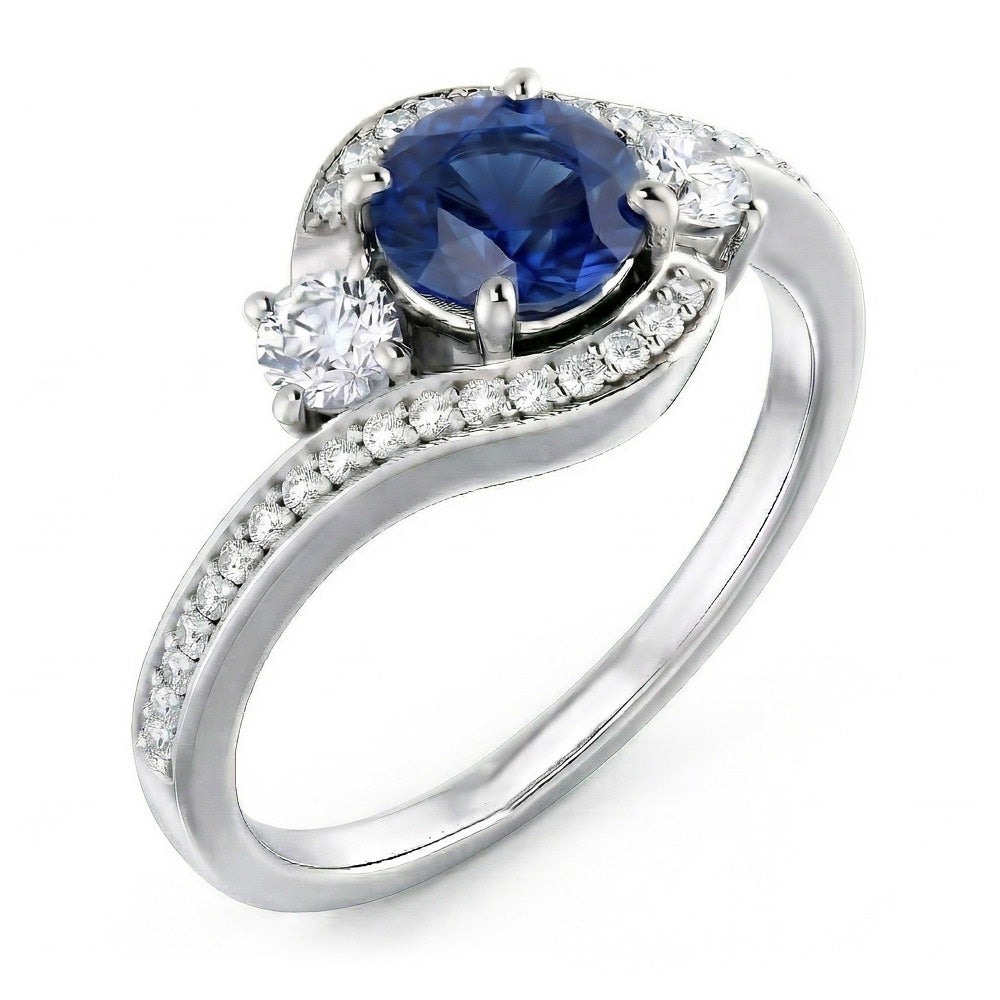 echter round diamant 2Karat ring Vorderansicht