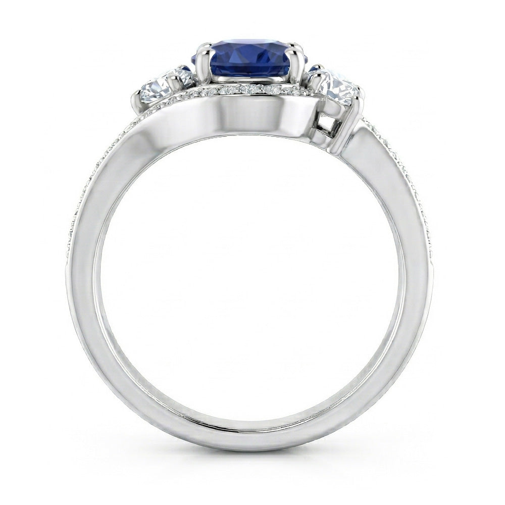echter round diamant 2Karat ring Draufsicht