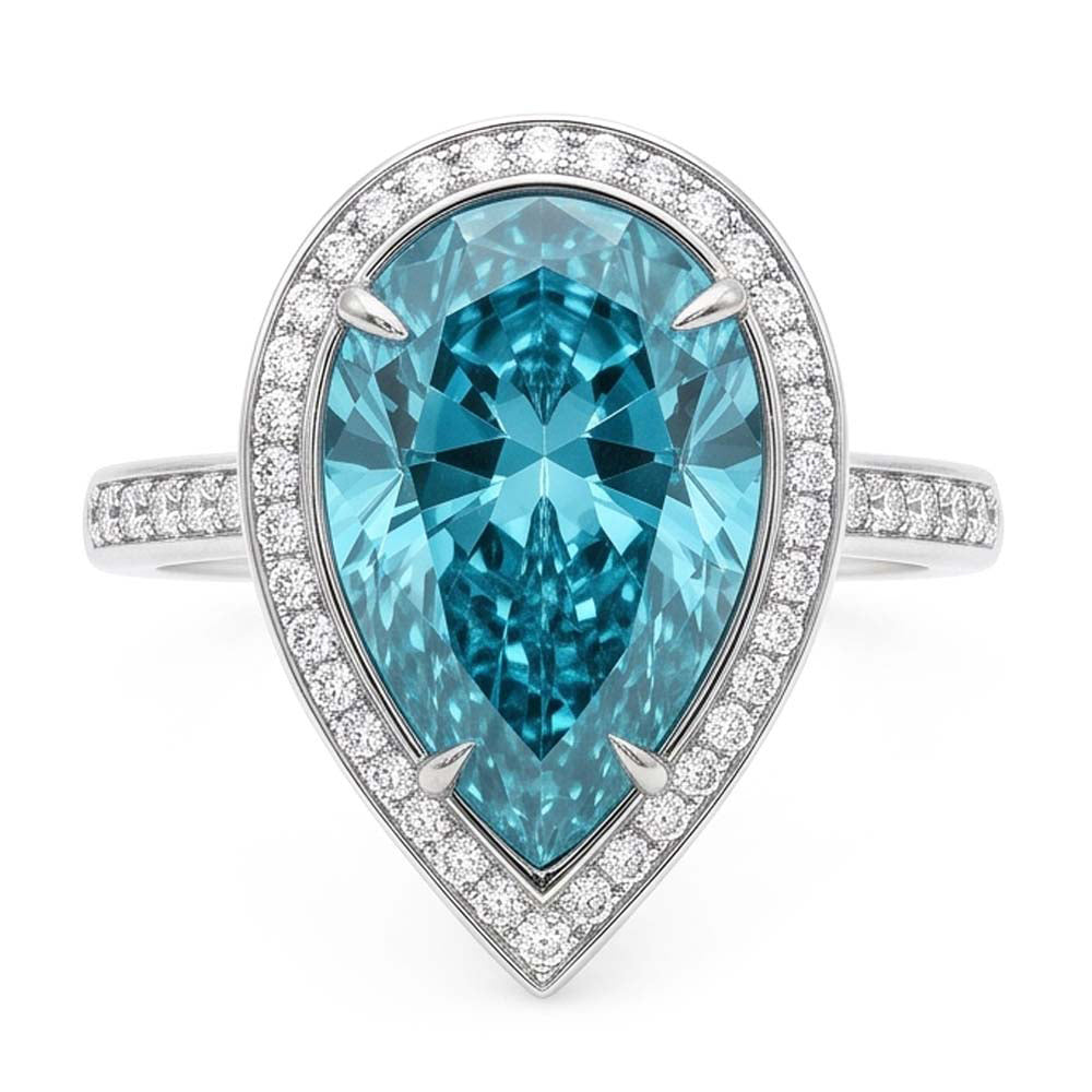 Blauer Diamant-Verlobungsring