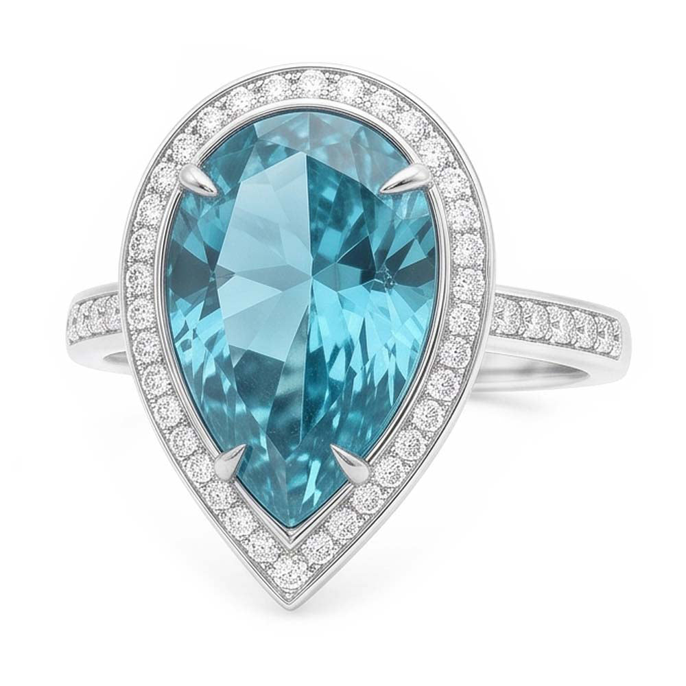 Blauer Diamant-Verlobungsring