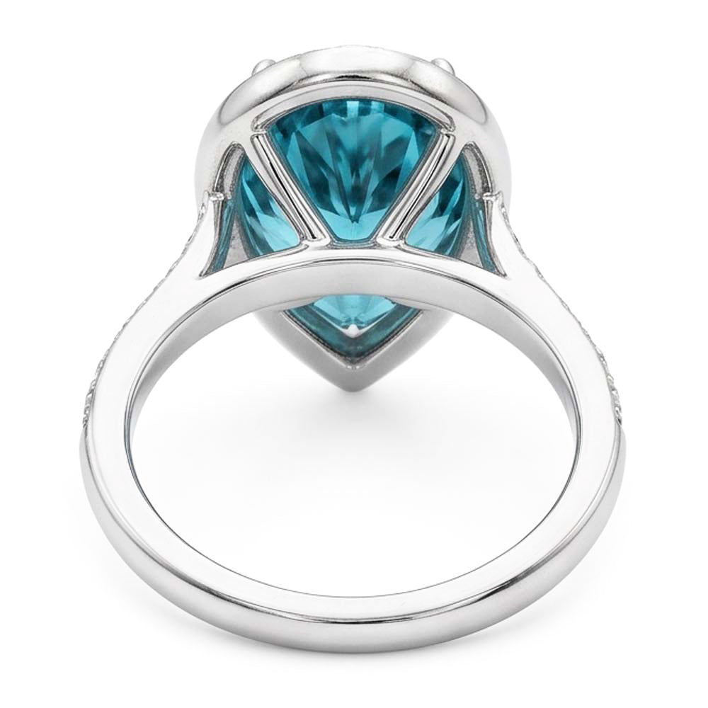 Blauer Diamant-Verlobungsring