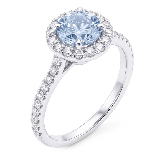 Blauer Diamantring