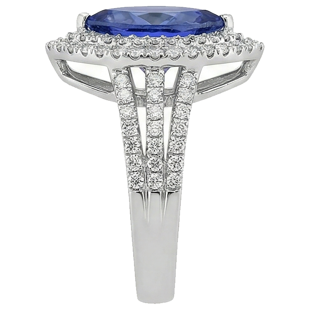 echter marquise tansanit 5.50Karat ring Profilansicht