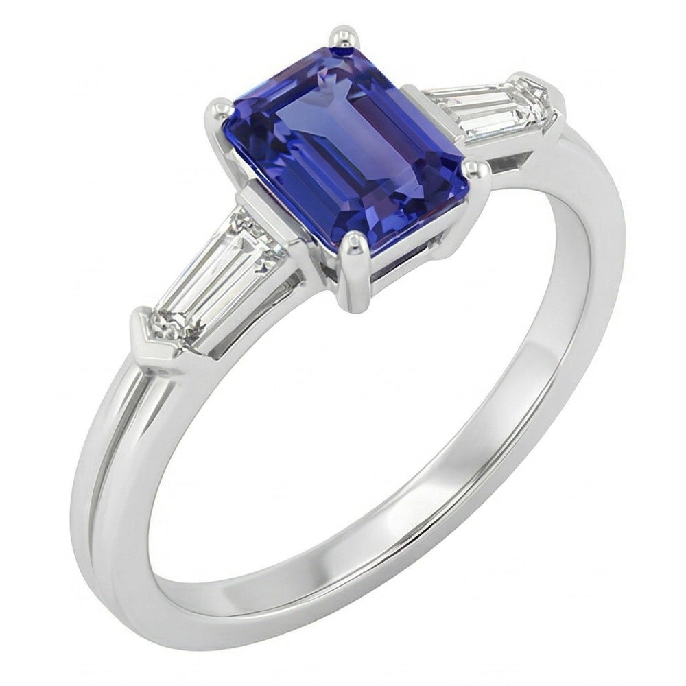 echter baguette diamant 2.25Karat ring Vorderansicht