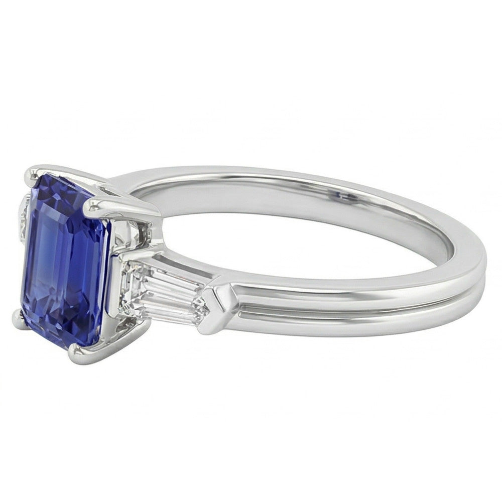 echter baguette diamant 2.25Karat ring Draufsicht