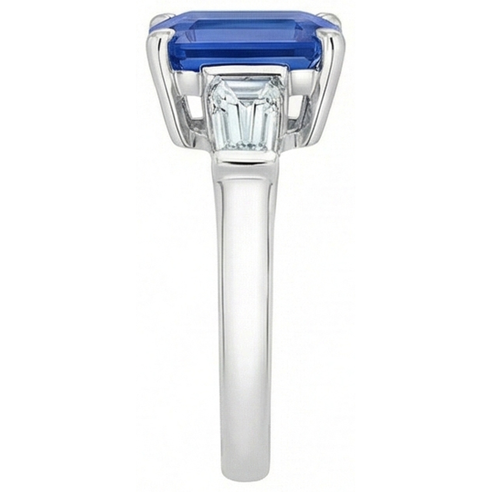 echter baguette diamant 3.50Karat ring Draufsicht