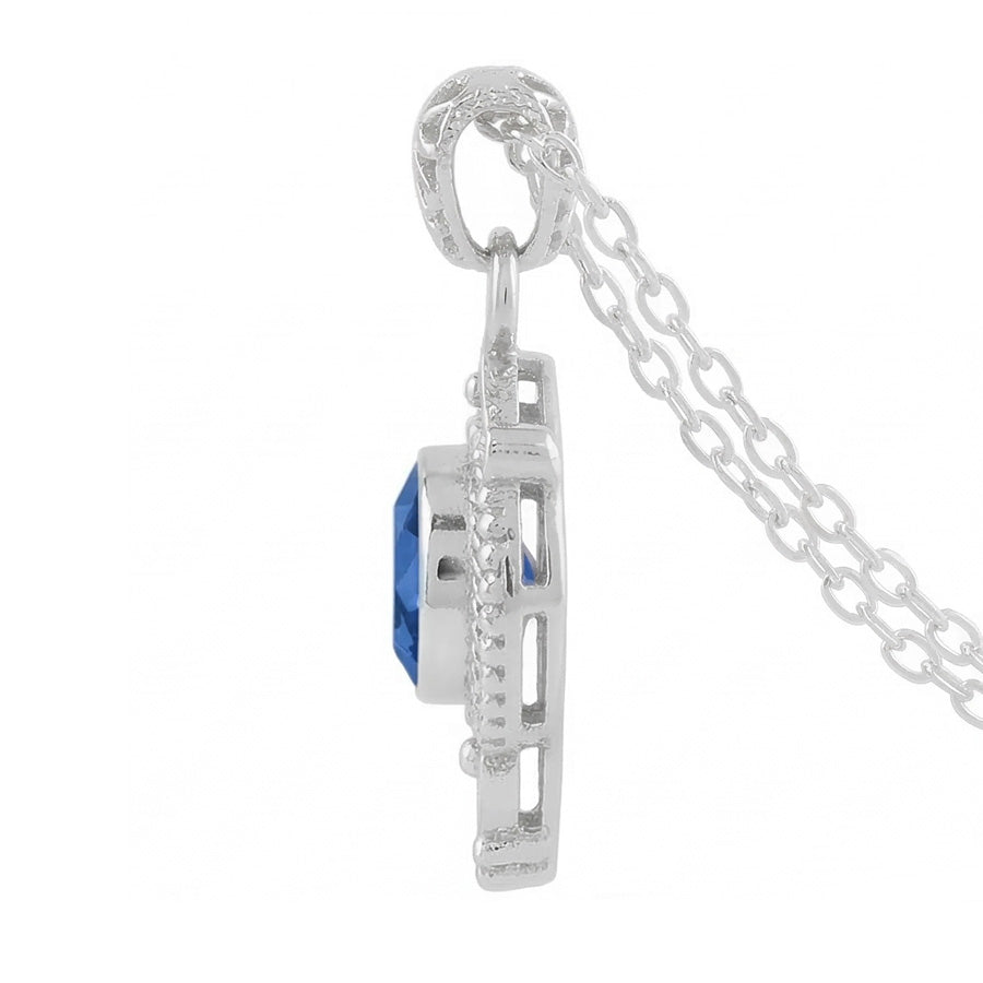 echter round diamant 8Karat anhänger Draufsicht