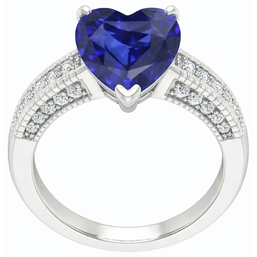 echter round diamant 2.50Karat ring Draufsicht