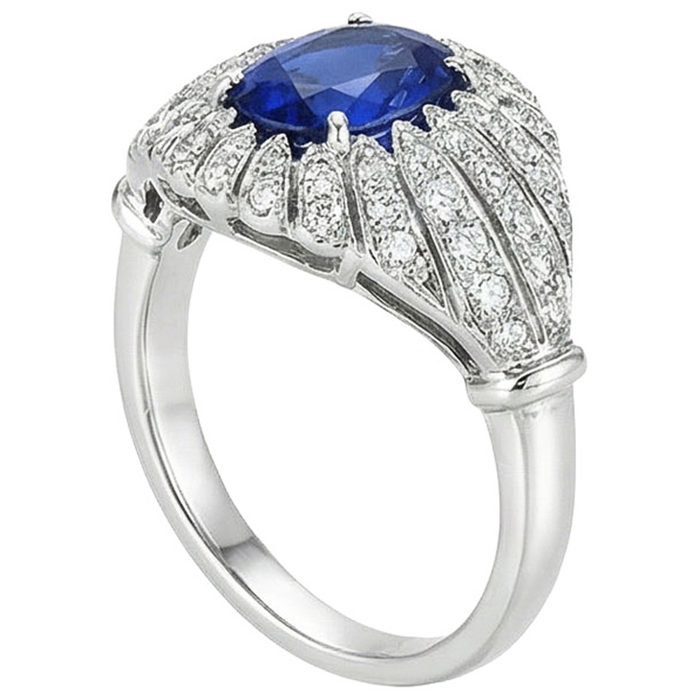 echter oval diamant 8.75Karat ring Detailansicht