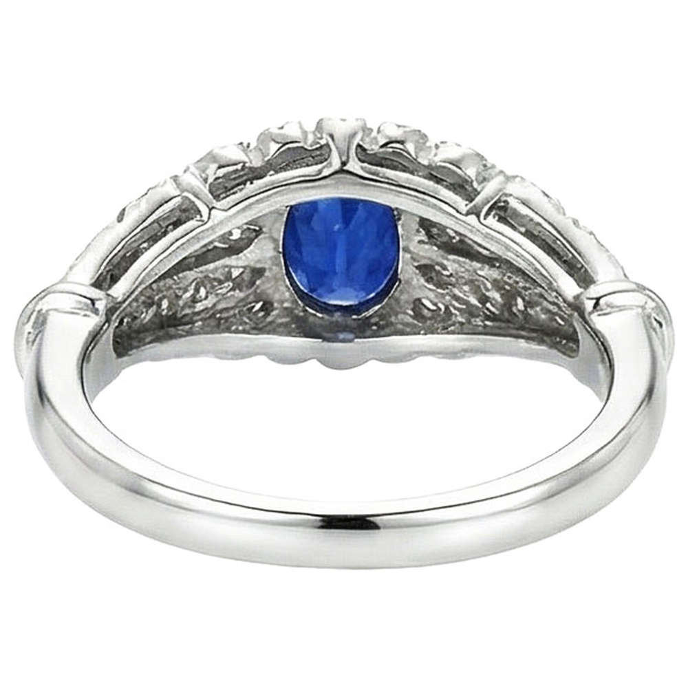 echter oval diamant 8.75Karat ring Profilansicht